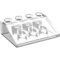 Lego kostka (kostička) 3x4 sklon (šikmá) 25°, průhledná čirá (329740)